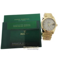 Rolex Daydate 40mm Silver Diagonal index Dial ref. 228238 nuovo